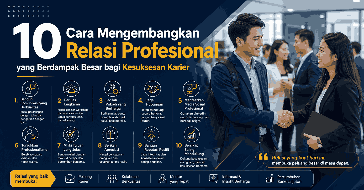 10 Cara Mengembangkan Relasi Profesional yang Berdampak Besar bagi Kesuksesan Karier