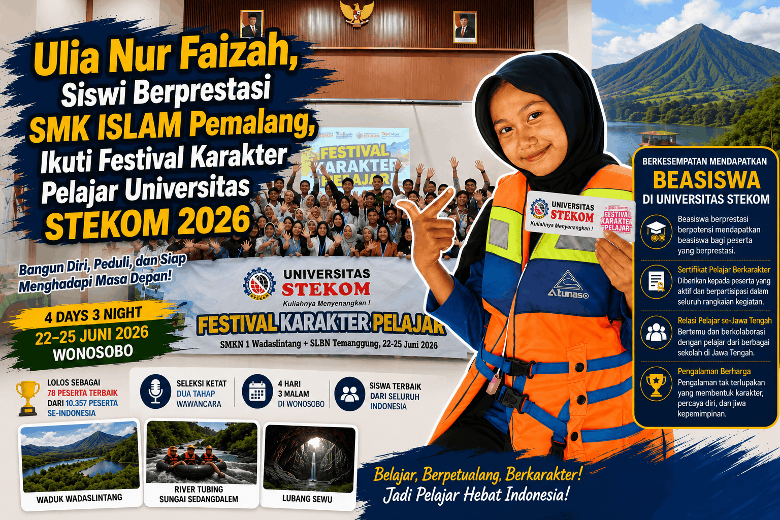 Ulia Nur Faizah, Siswi Berprestasi SMK ISLAM Pemalang, Ikuti Festival Karakter Pelajar Universitas STEKOM 2026