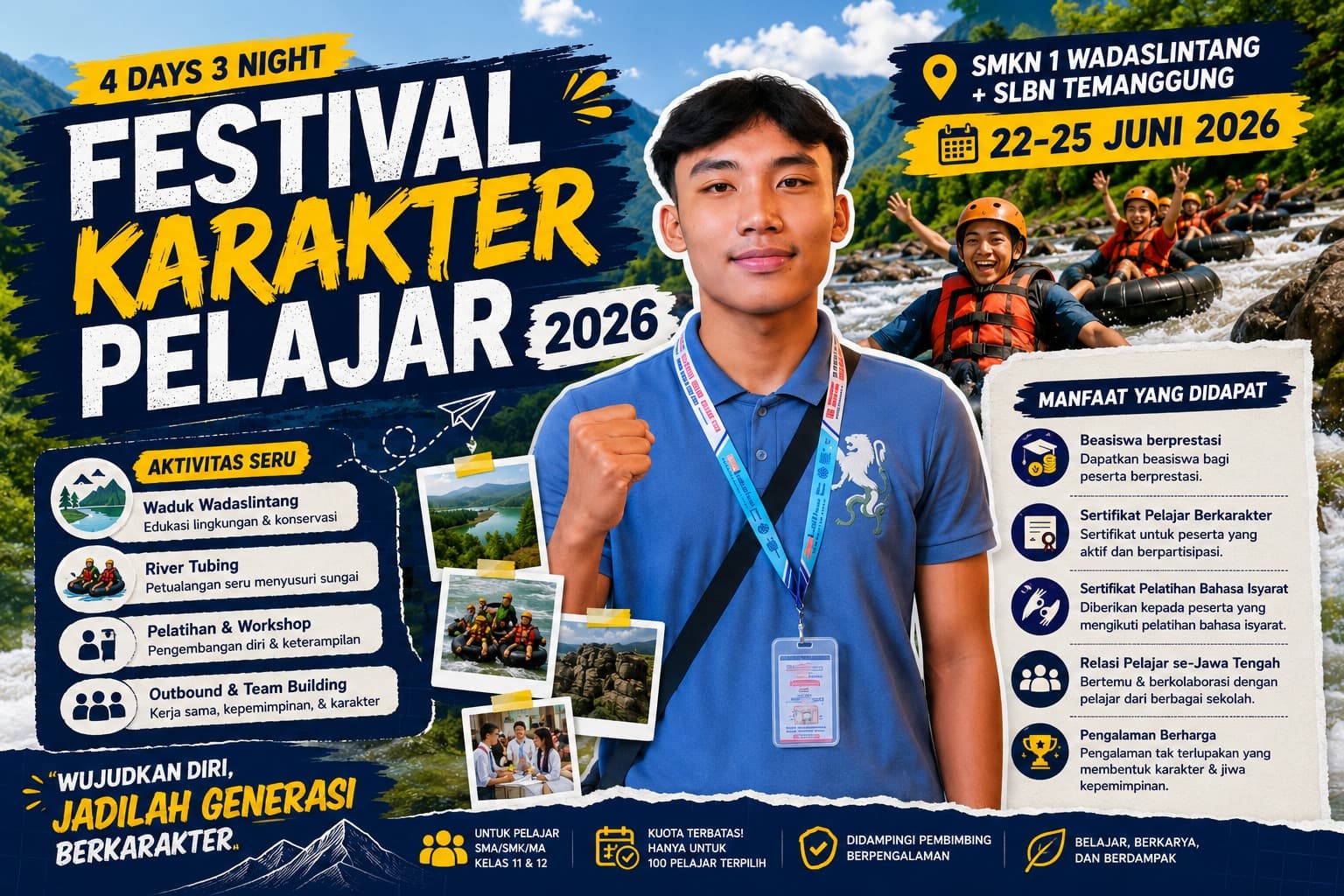 Mohammad Aldo Prattama SMKN 1 Blora Terpilih Mengikuti Festival Karakter Pelajar Universitas STEKOM 2026