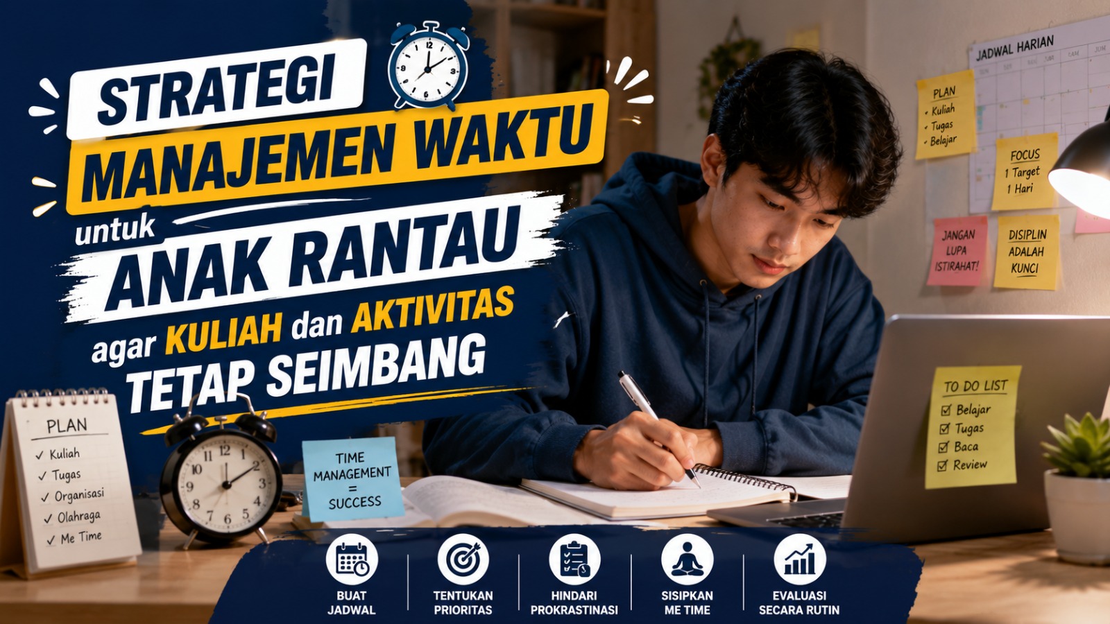 Strategi Manajemen Waktu untuk Anak Rantau agar Kuliah dan Aktivitas Tetap Seimbang