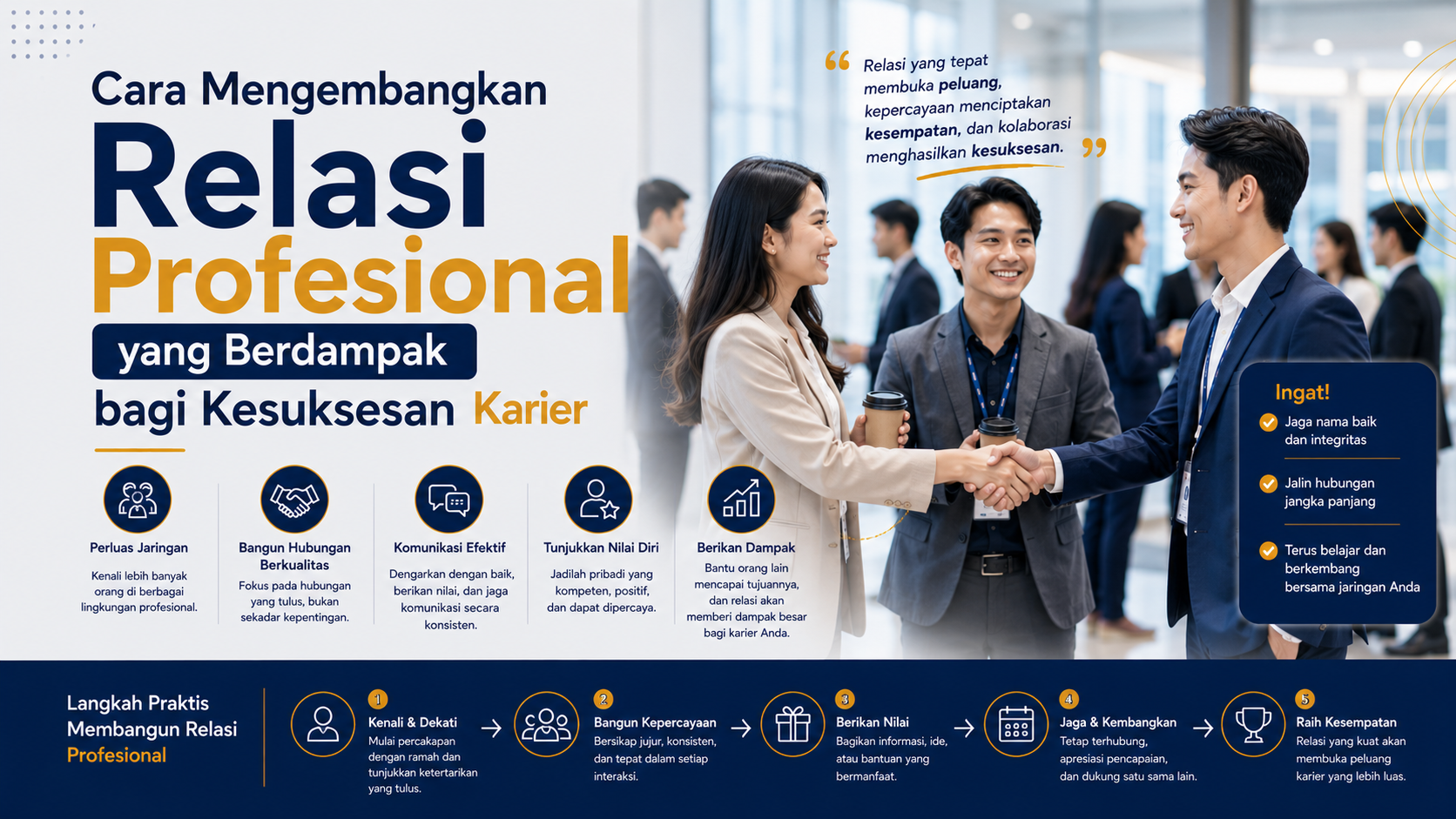 Cara Mengembangkan Relasi Profesional yang Berdampak bagi Kesuksesan Karier