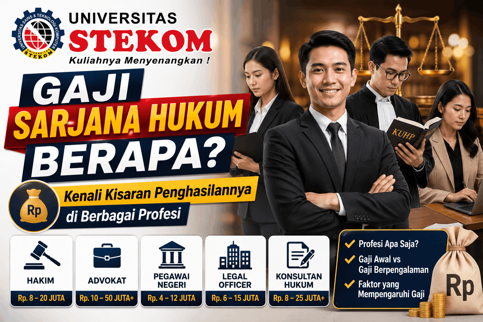 Gaji Sarjana Hukum Berapa? Kenali Kisaran Penghasilannya di Berbagai Profesi
