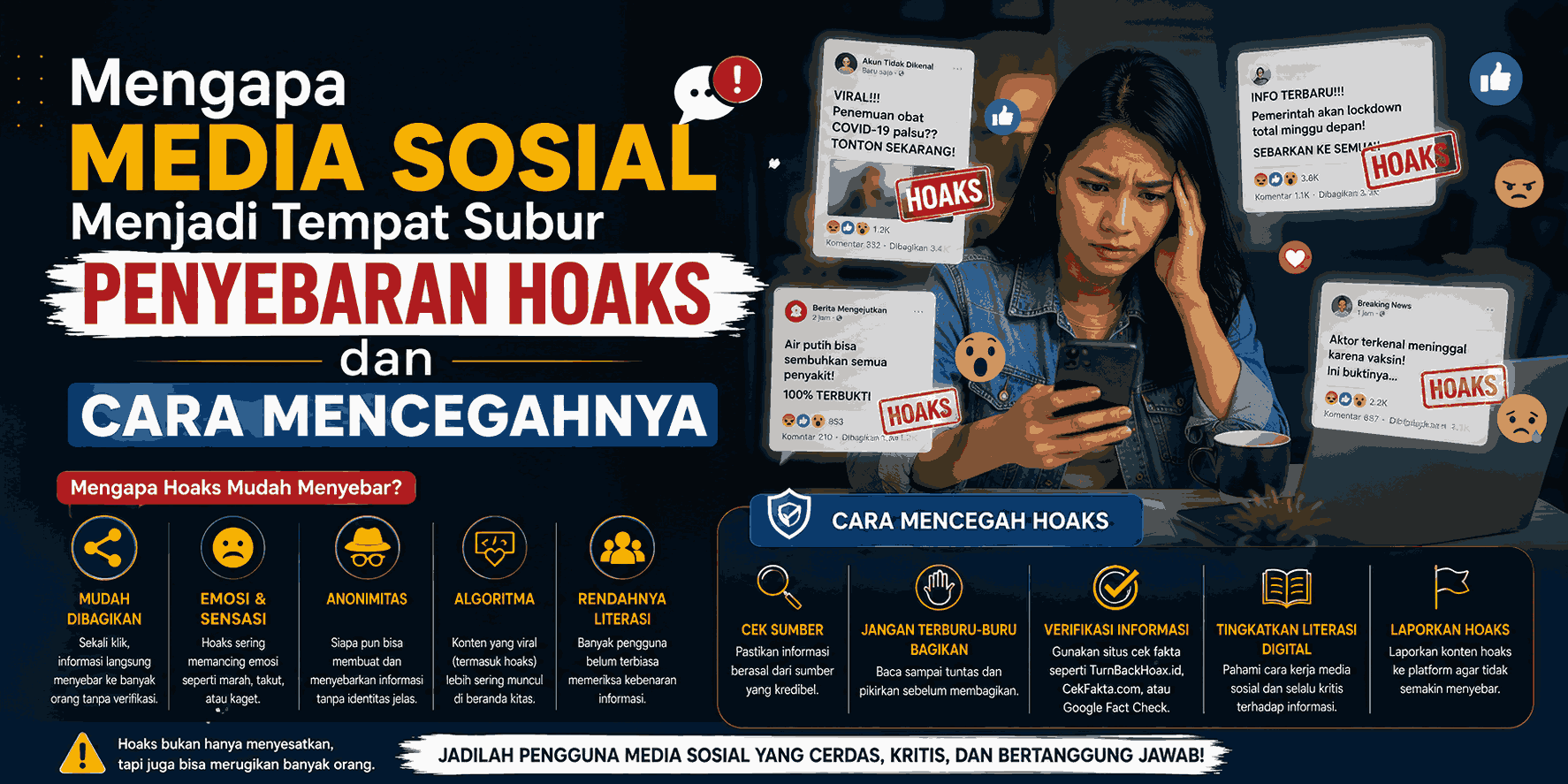 Mengapa Media Sosial Menjadi Tempat Subur Penyebaran Hoaks dan Cara Mencegahnya?