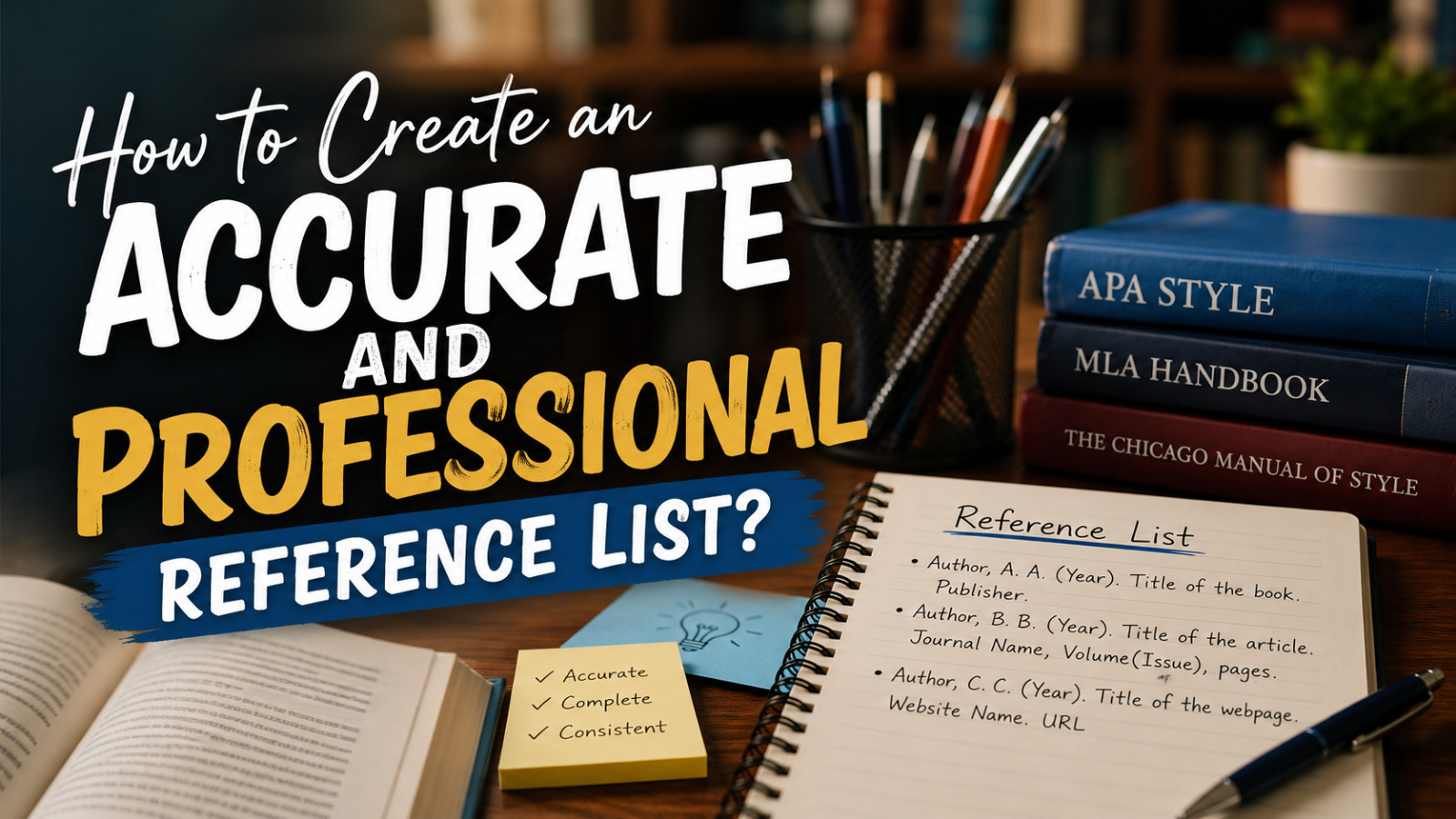 How To Create An Accurate And Professional Reference List?