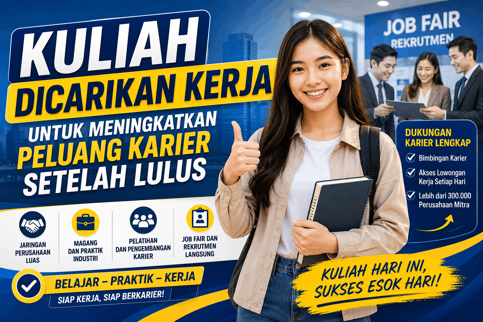Kuliah Dicarikan Kerja untuk Meningkatkan Peluang Karier Setelah Lulus