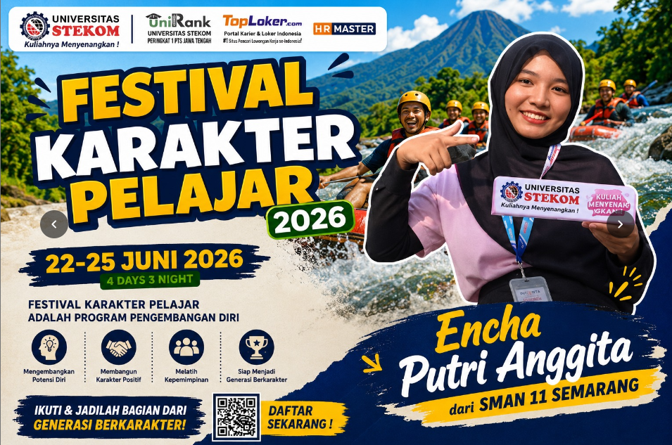 Encha Putri Anggita dari SMAN 11 Semarang Terpilih Mengikuti Program Kegiatan Festival Karakter Pelajar Universitas STEKOM 2026