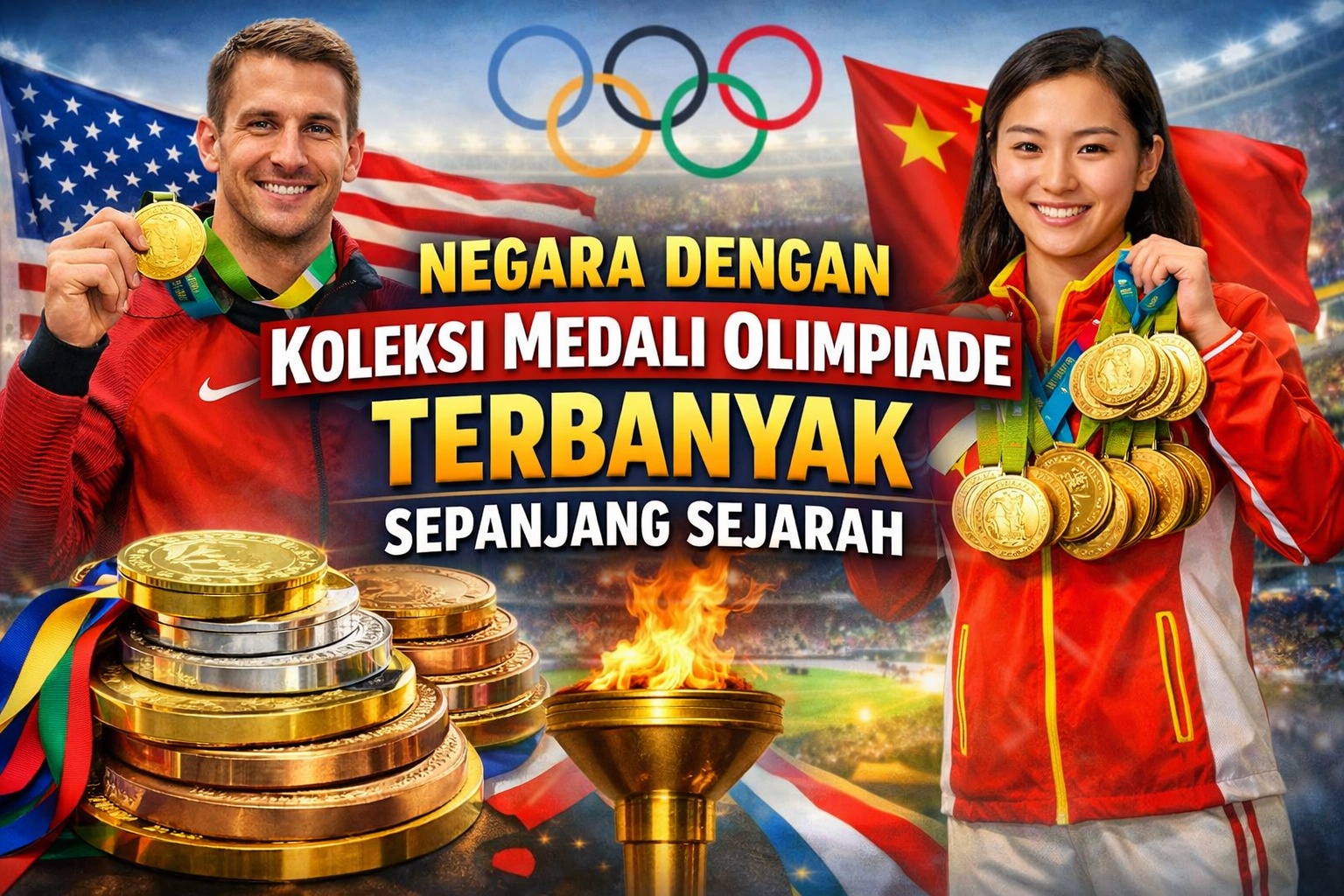 Negara dengan Koleksi Medali Olimpiade Terbanyak Sepanjang Sejarah