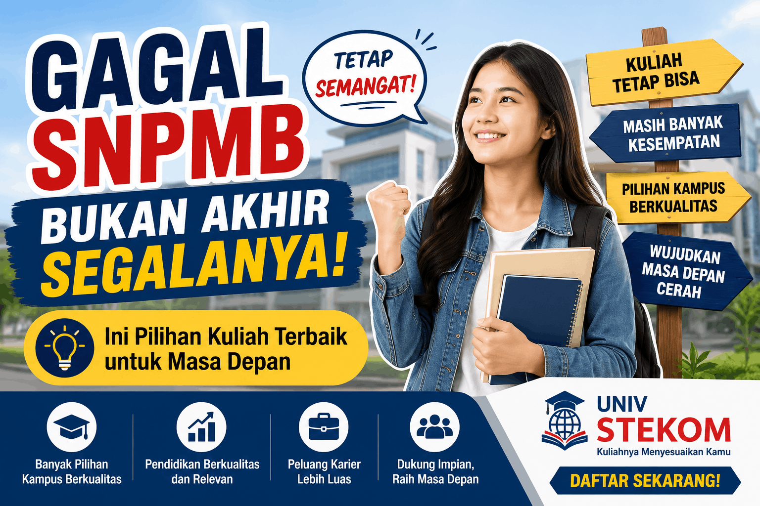 Gagal SNPMB Bukan Akhir Segalanya, Ini Pilihan Kuliah Terbaik untuk Masa Depan