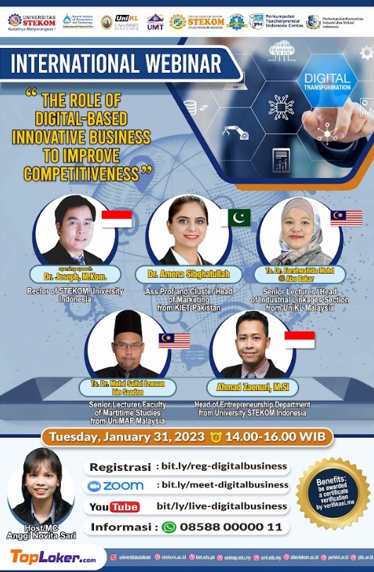 INTERNATIONAL WEBINAR The Role of Digital-Based Innovative Business to Improve Competitiveness
