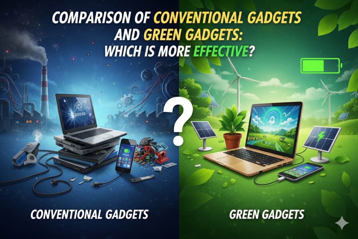 Comparison of Conventional Gadgets and Green Gadgets: Which is More Effective?