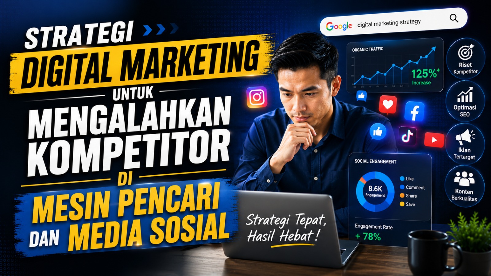 Strategi Digital Marketing untuk Mengalahkan Kompetitor di Mesin Pencari dan Media Sosial