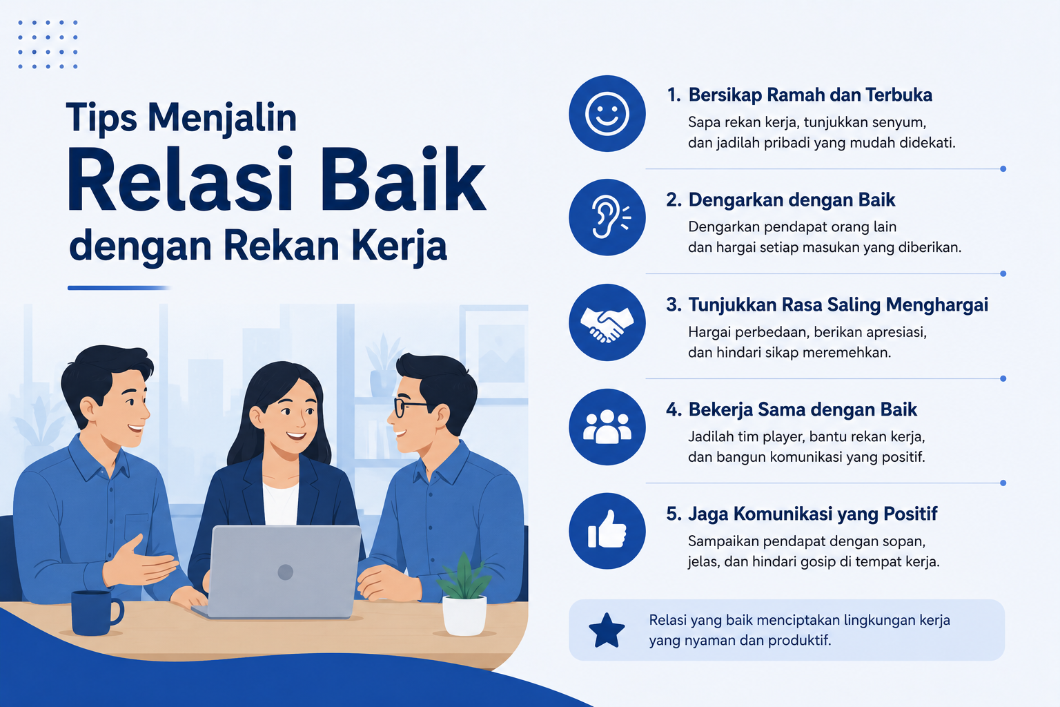 Tips Menjalin Relasi Baik dengan Rekan Kerja