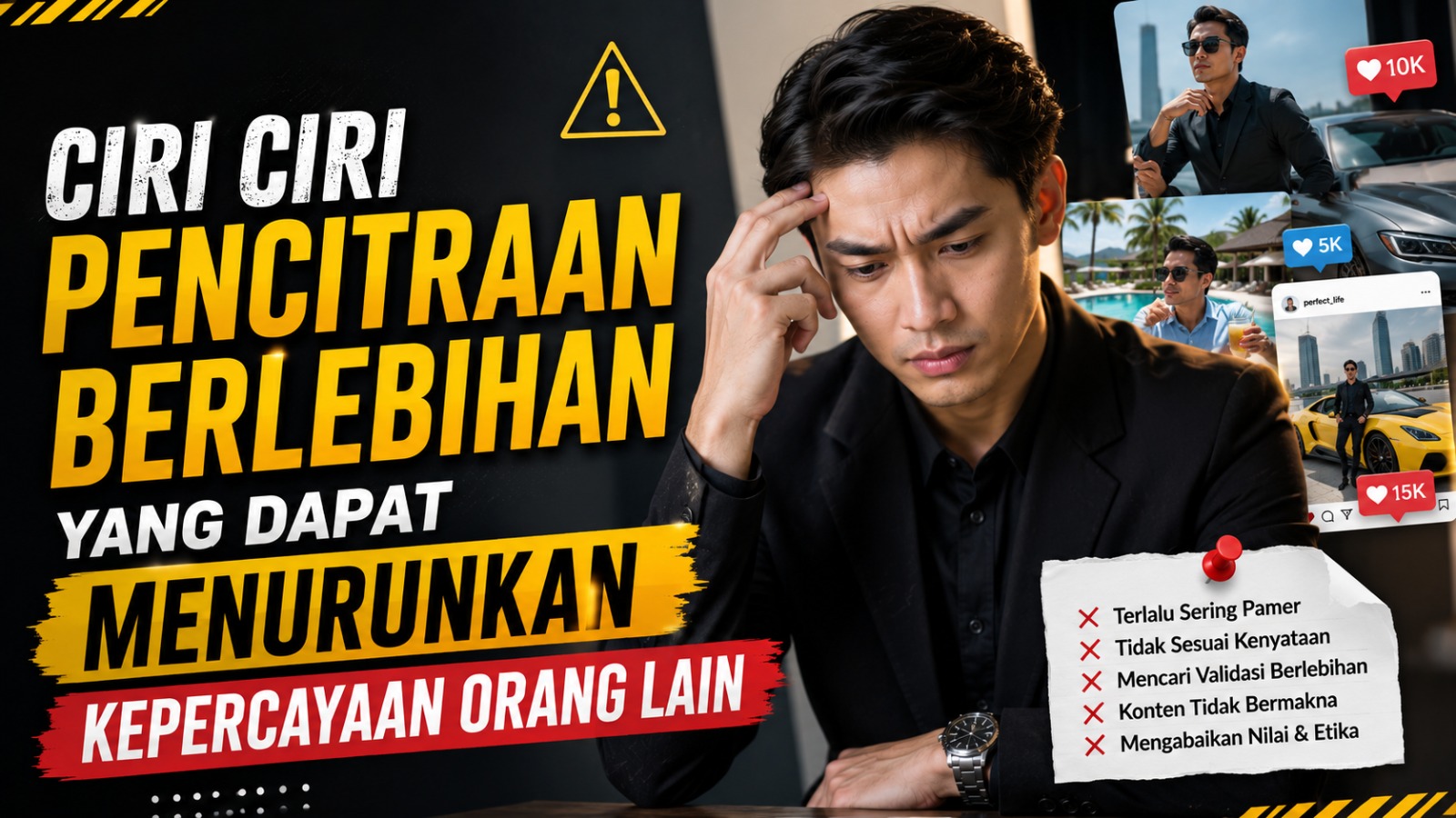 Ciri Ciri Pencitraan Berlebihan yang Dapat Menurunkan Kepercayaan Orang Lain