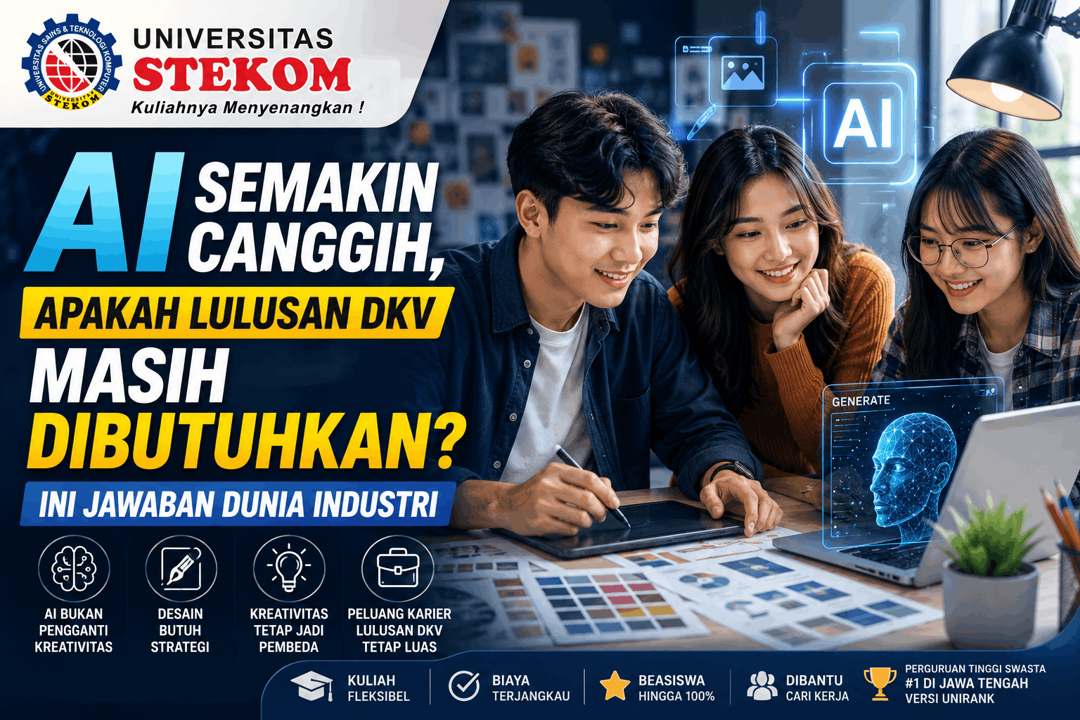 AI Semakin Canggih, Apakah Lulusan DKV Masih Dibutuhkan? Ini Jawaban Dunia Industri