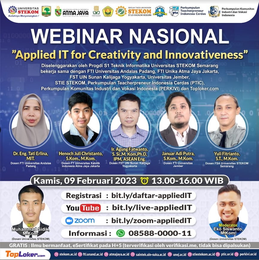 WEBINAR NASIONAL Applied IT for Creativity and Innovativeness