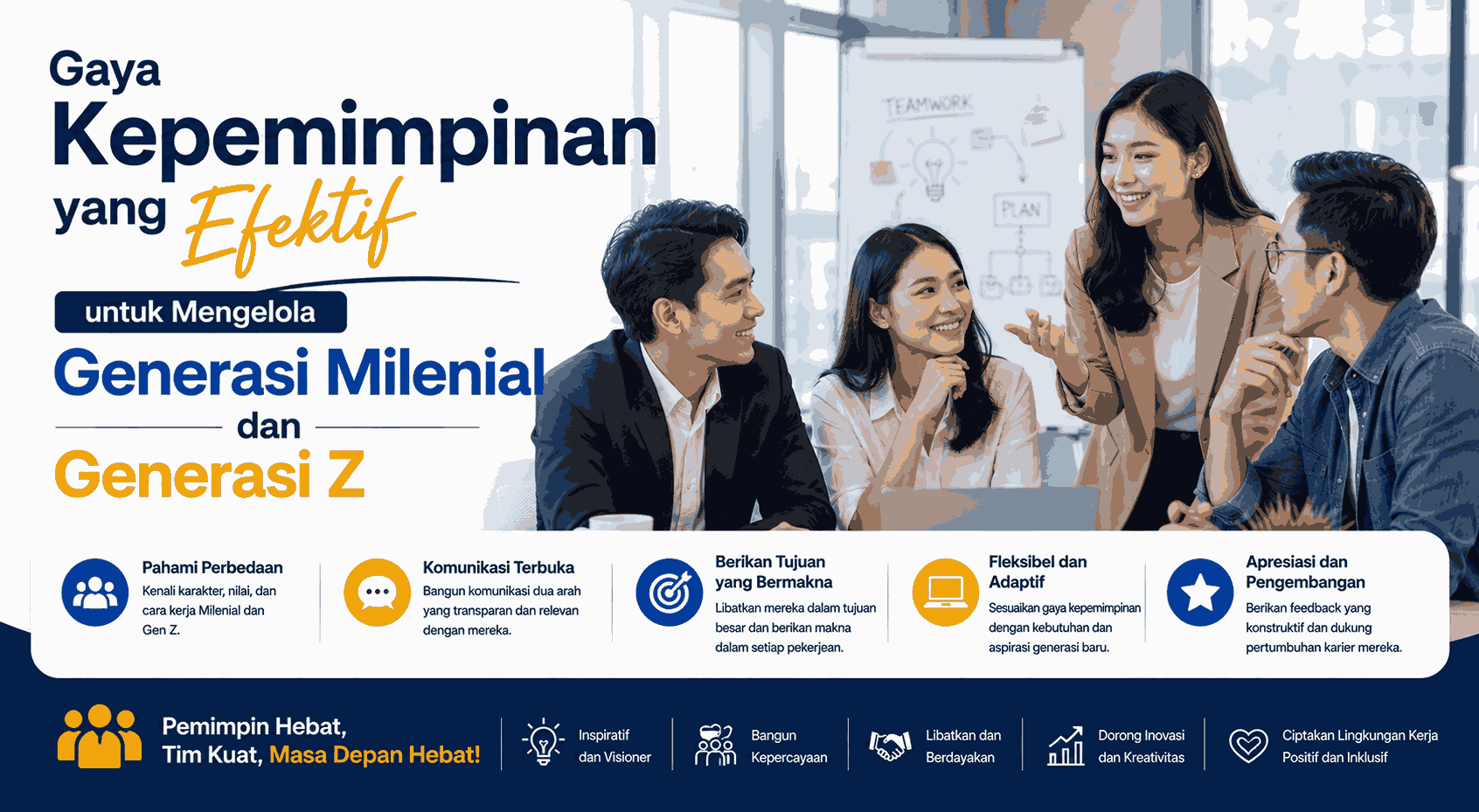 Gaya Kepemimpinan yang Efektif untuk Mengelola Generasi Milenial dan Generasi Z