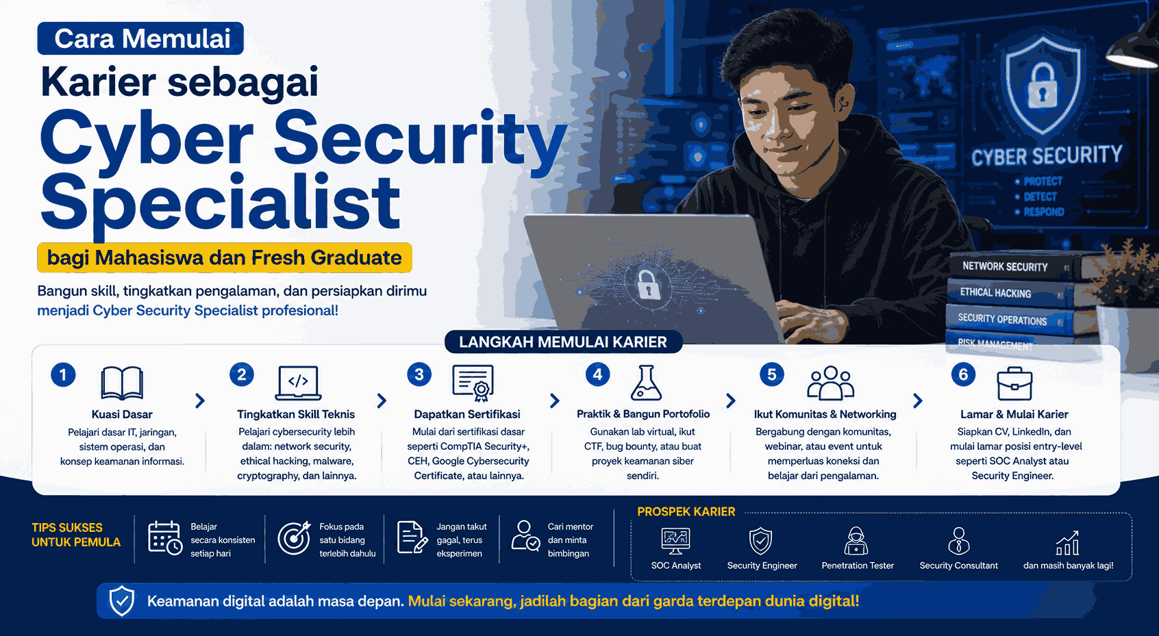Cara Memulai Karier sebagai Cyber Security Specialist bagi Mahasiswa dan Fresh Graduate