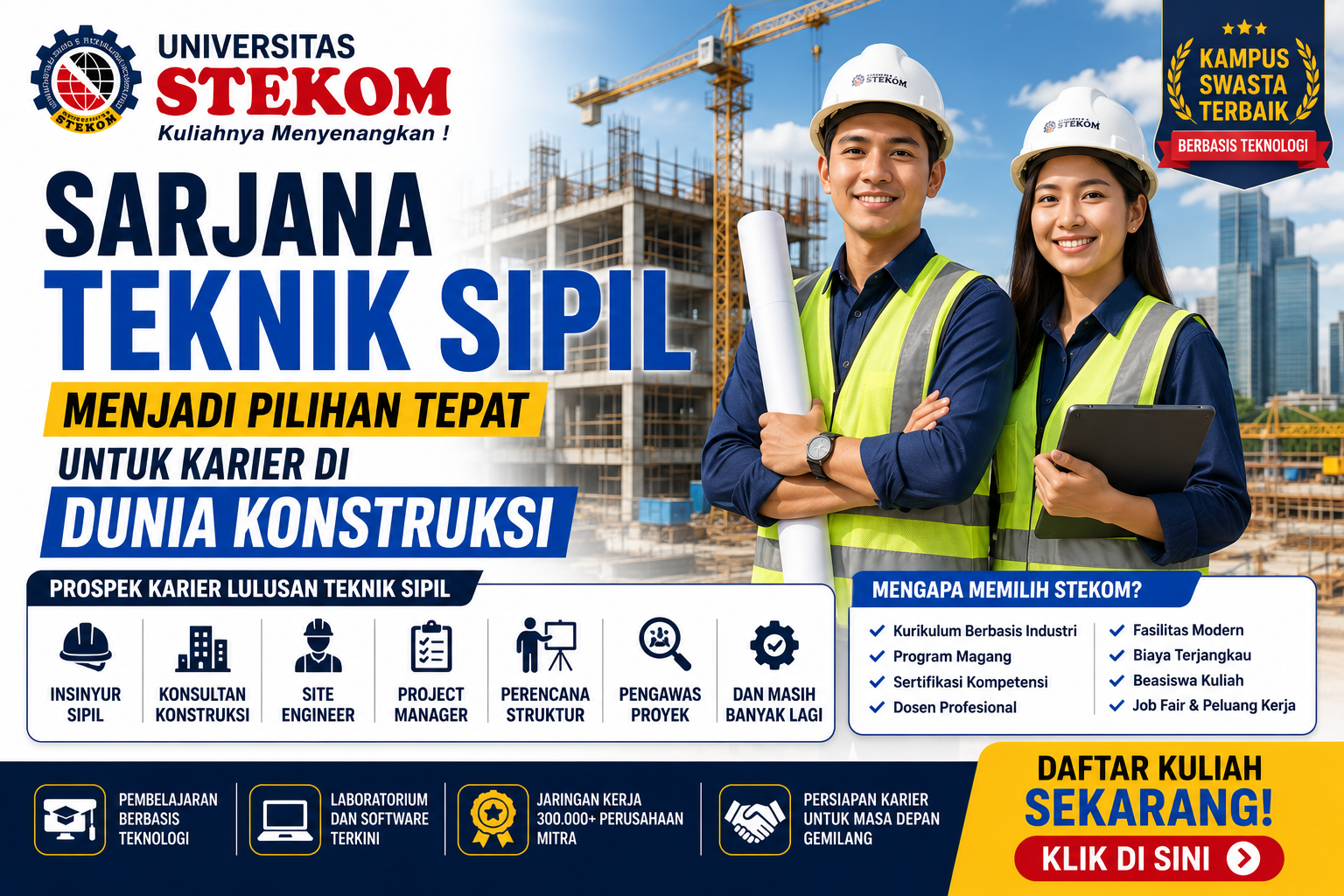 Sarjana Teknik Sipil Menjadi Pilihan Tepat untuk Karier di Dunia Konstruksi