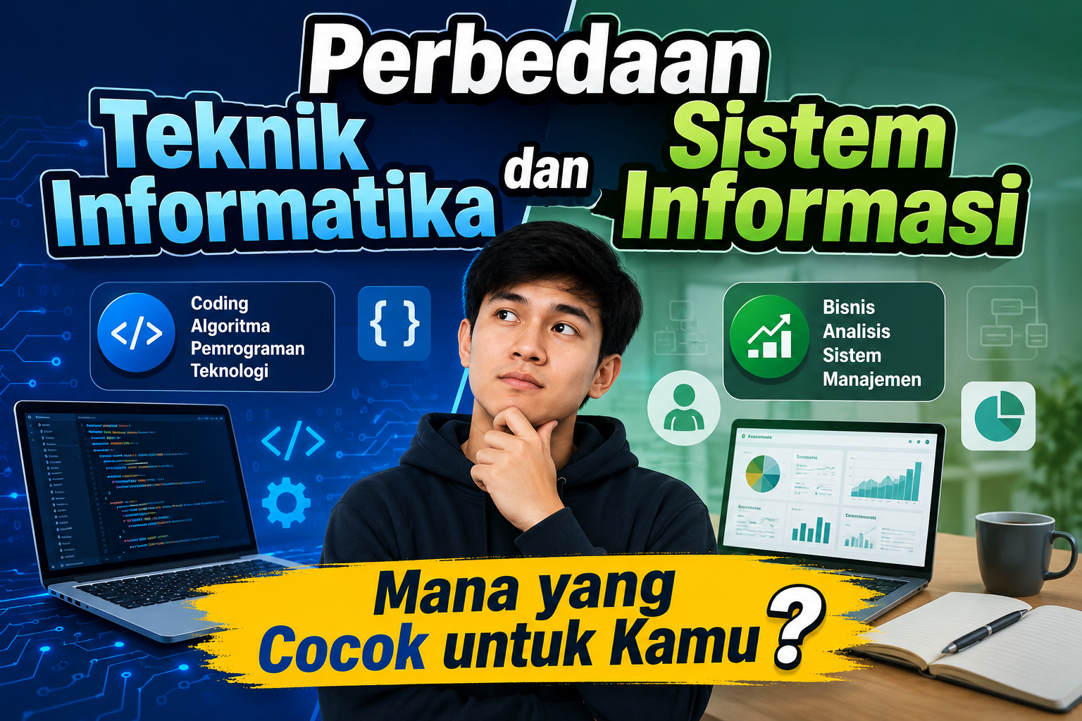 Perbedaan Teknik Informatika dan Sistem Informasi, Mana yang Cocok untuk Kamu?