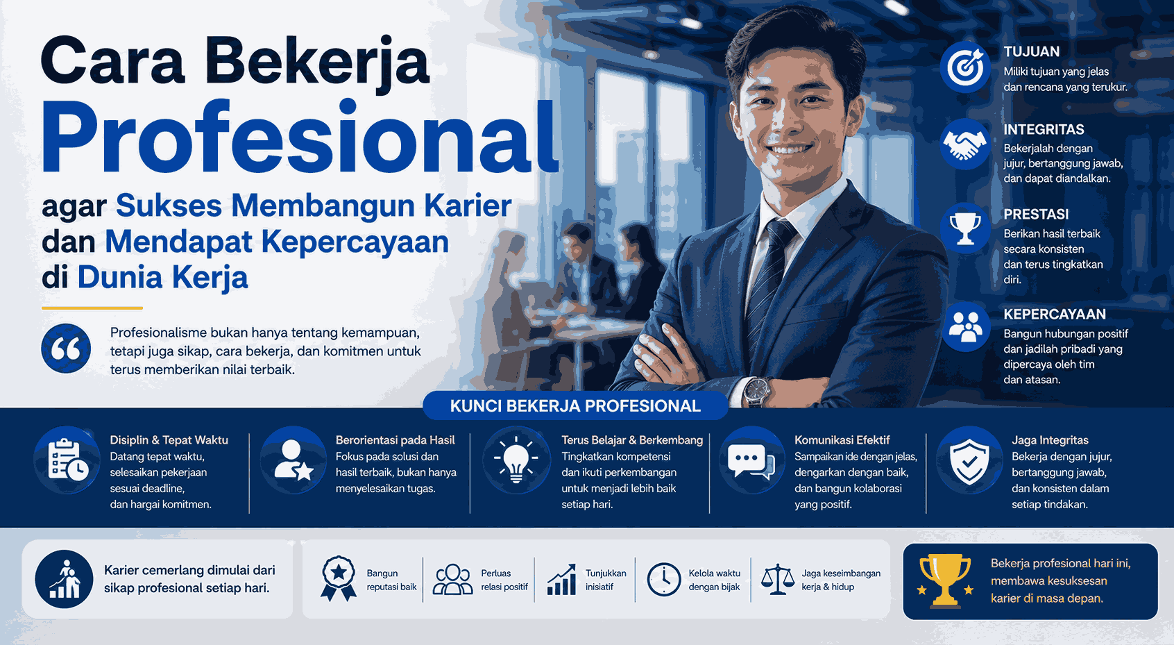 Cara Bekerja Profesional agar Sukses Membangun Karier dan Mendapat Kepercayaan di Dunia Kerja
