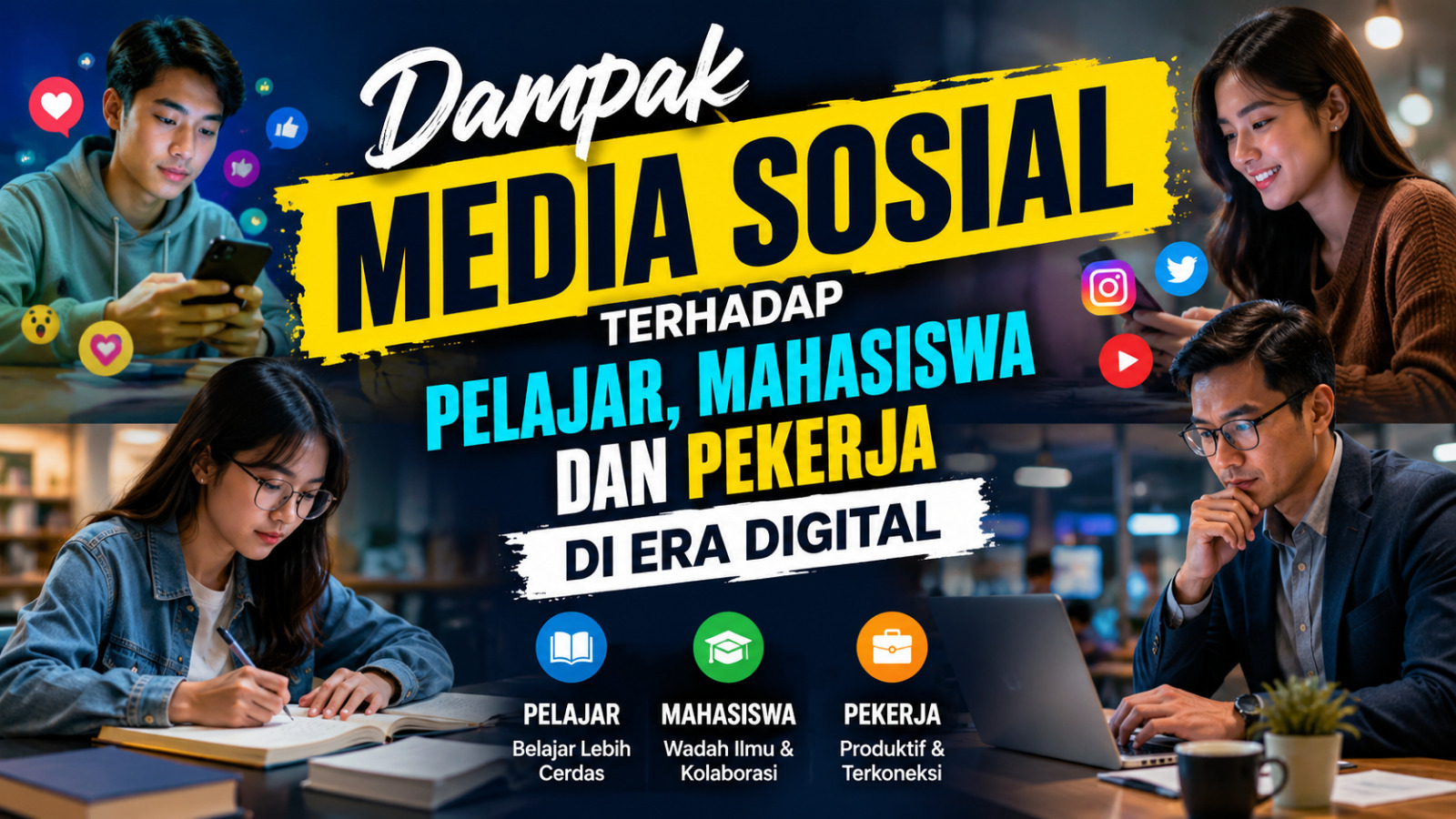 Dampak Media Sosial Terhadap Pelajar Mahasiswa Dan Pekerja Di Era Digital.