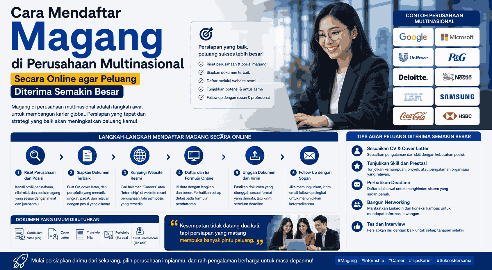 Cara Mendaftar Magang di Perusahaan Multinasional Secara Online agar Peluang Diterima Semakin Besar