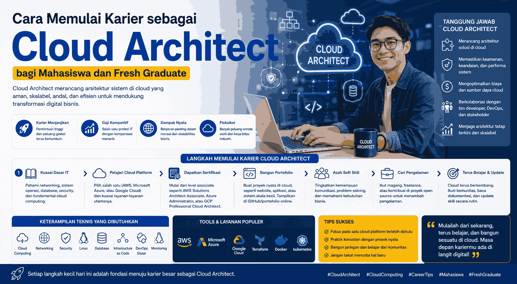 Cara Memulai Karier sebagai Cloud Architect bagi Mahasiswa dan Fresh Graduate