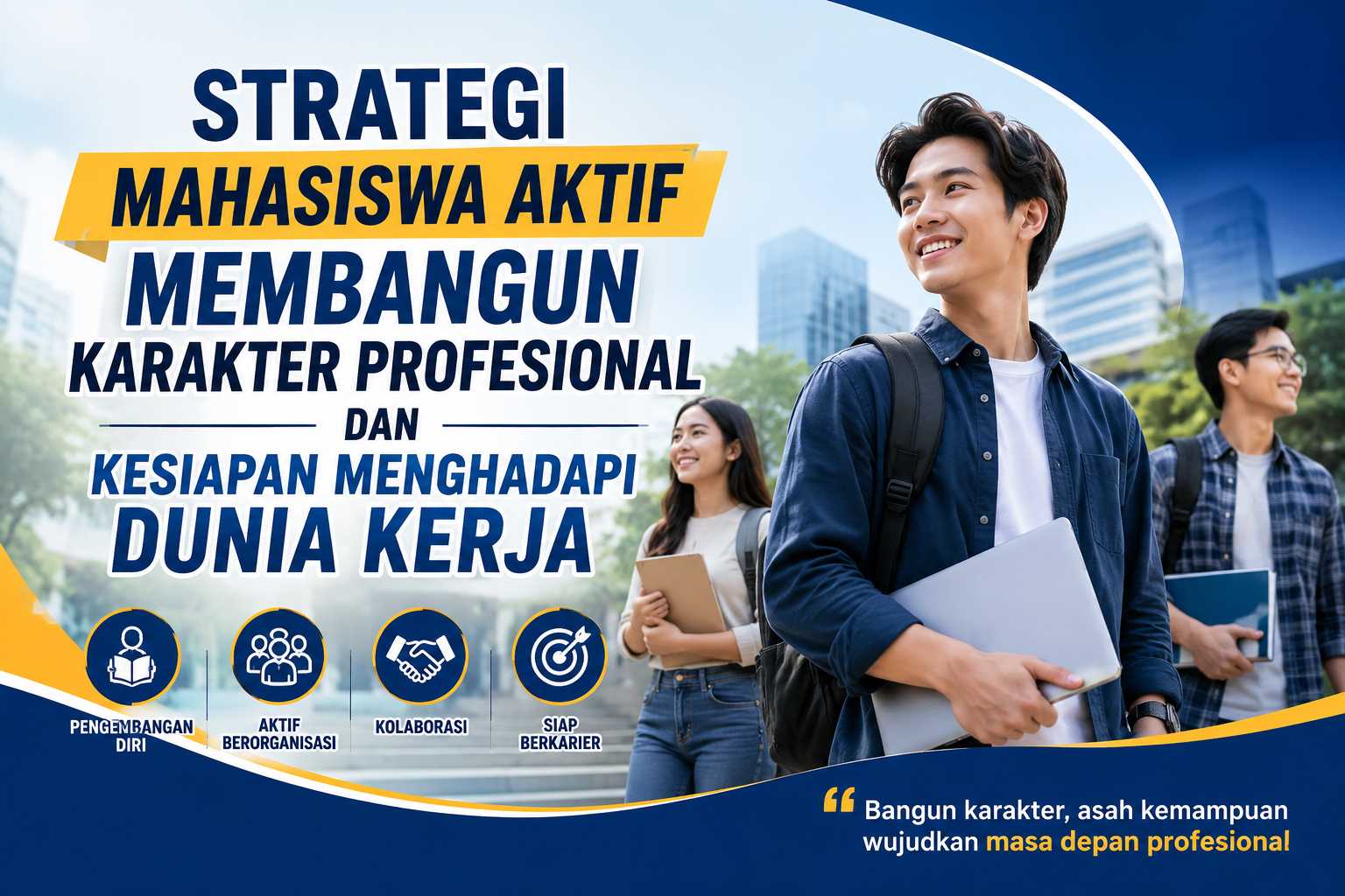 Strategi Mahasiswa Aktif Membangun Karakter Profesional dan Kesiapan Menghadapi Dunia Kerja