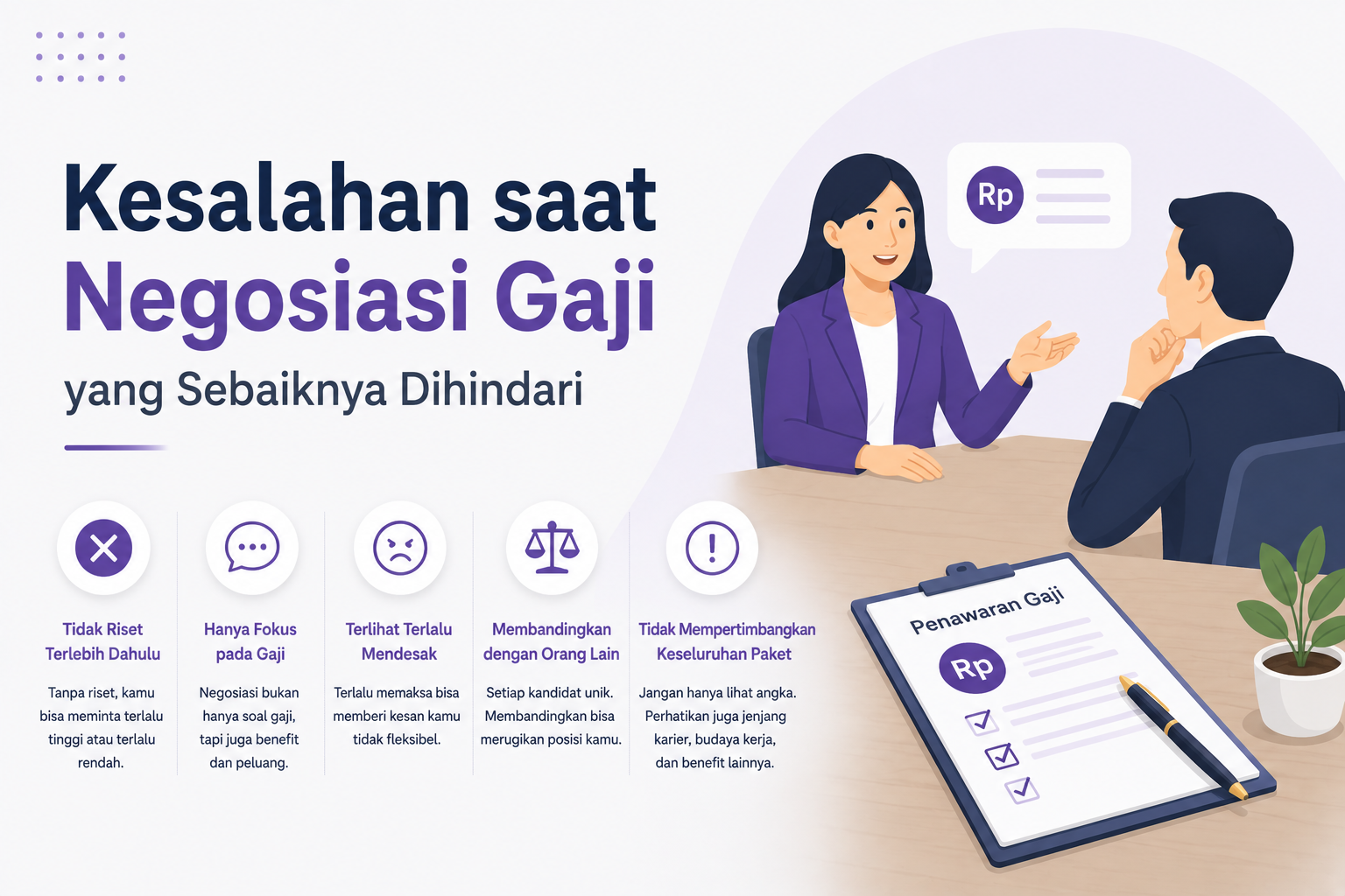 Kesalahan saat Negosiasi Gaji yang Sebaiknya Dihindari