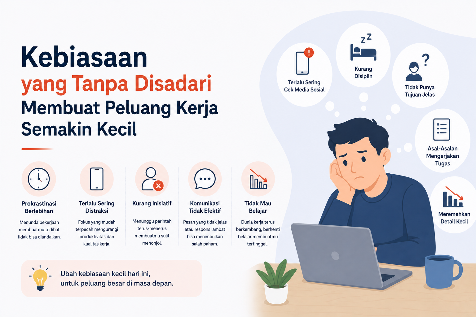 Kebiasaan yang Tanpa Disadari Membuat Peluang Kerja Semakin Kecil