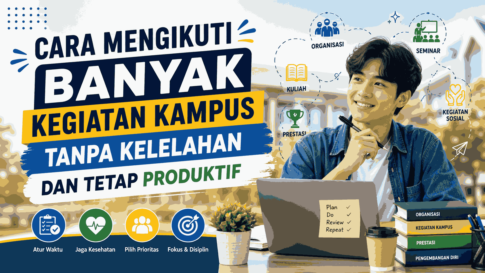 Cara Mengikuti Banyak Kegiatan Kampus Tanpa Kelelahan dan Tetap Produktif