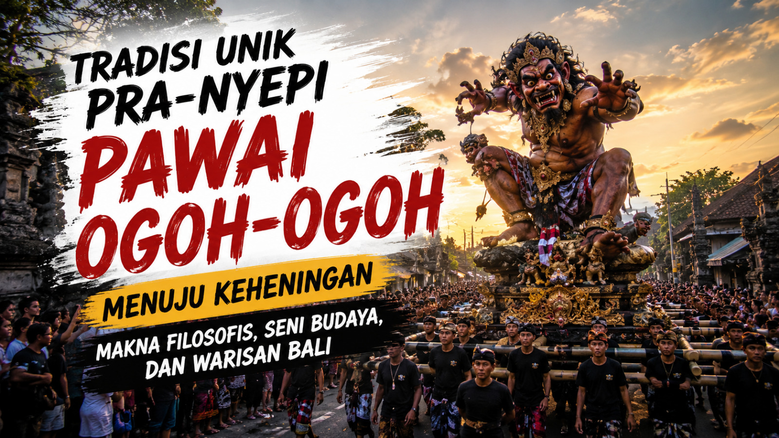 Tradisi Unik Pra-Nyepi, Pawai Ogoh-Ogoh Menuju Keheningan Makna Filosofis, Seni Budaya, dan Warisan Bali