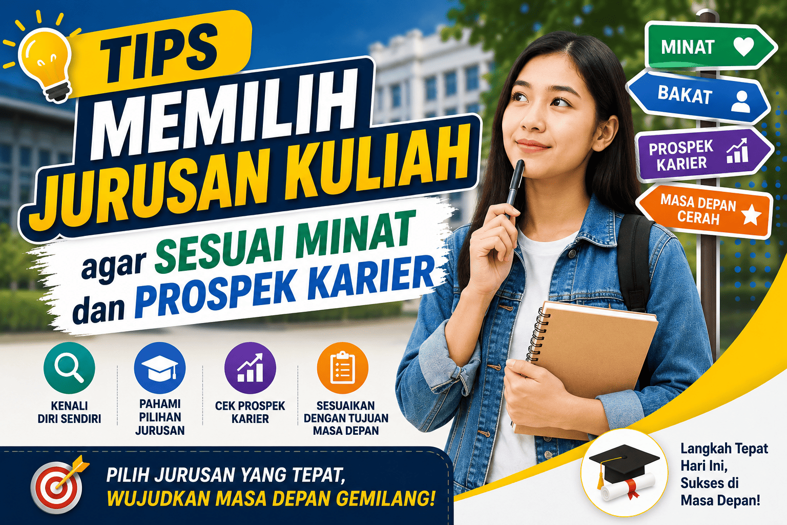 Tips Memilih Jurusan Kuliah agar Sesuai Minat dan Prospek Karier