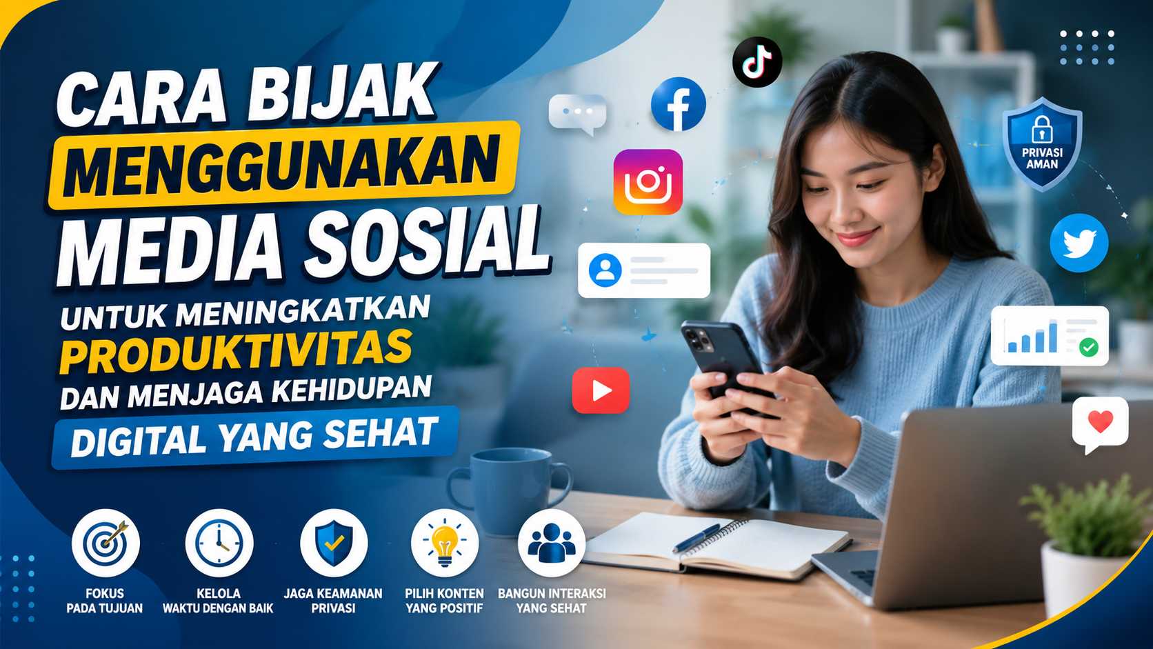 Cara Bijak Menggunakan Media Sosial untuk Meningkatkan Produktivitas dan Menjaga Kehidupan Digital yang Sehat