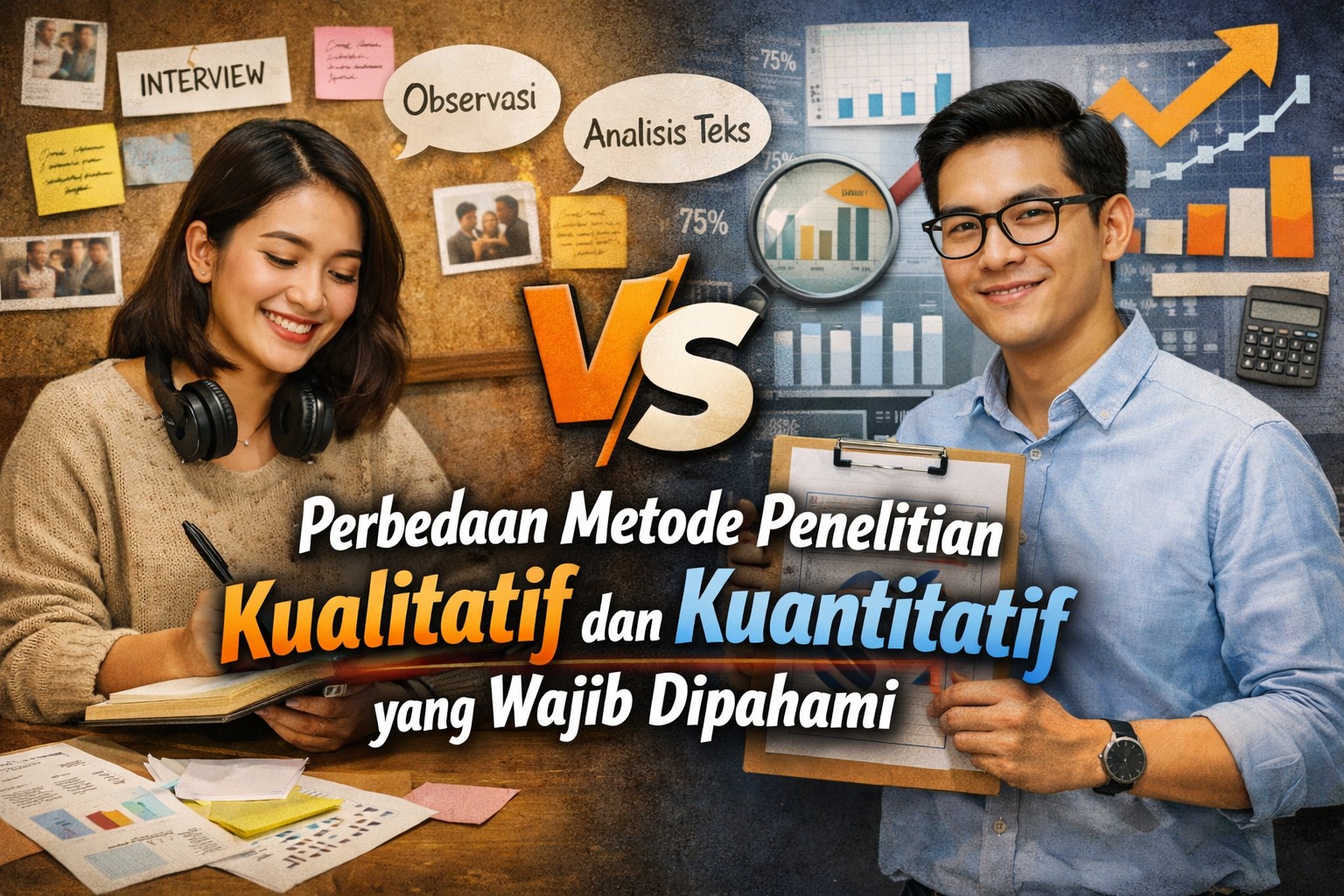Perbedaan Metode Penelitian Kualitatif dan Kuantitatif yang Wajib Dipahami