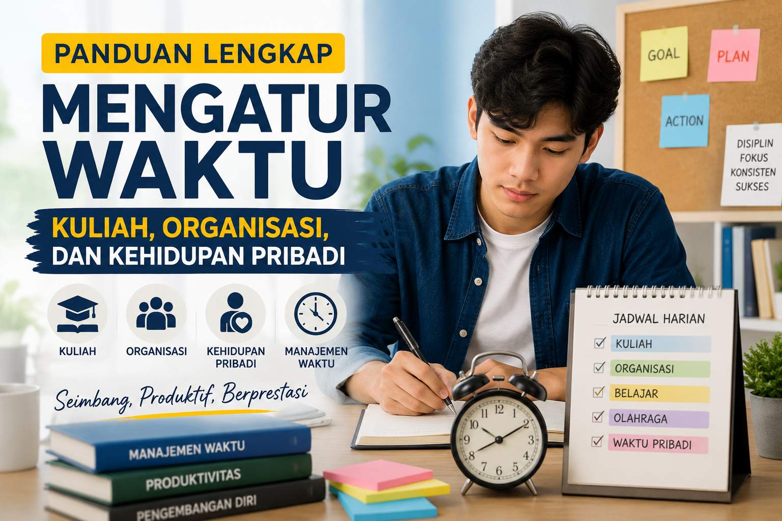 Panduan Lengkap Mengatur Waktu Kuliah, Organisasi, dan Kehidupan Pribadi
