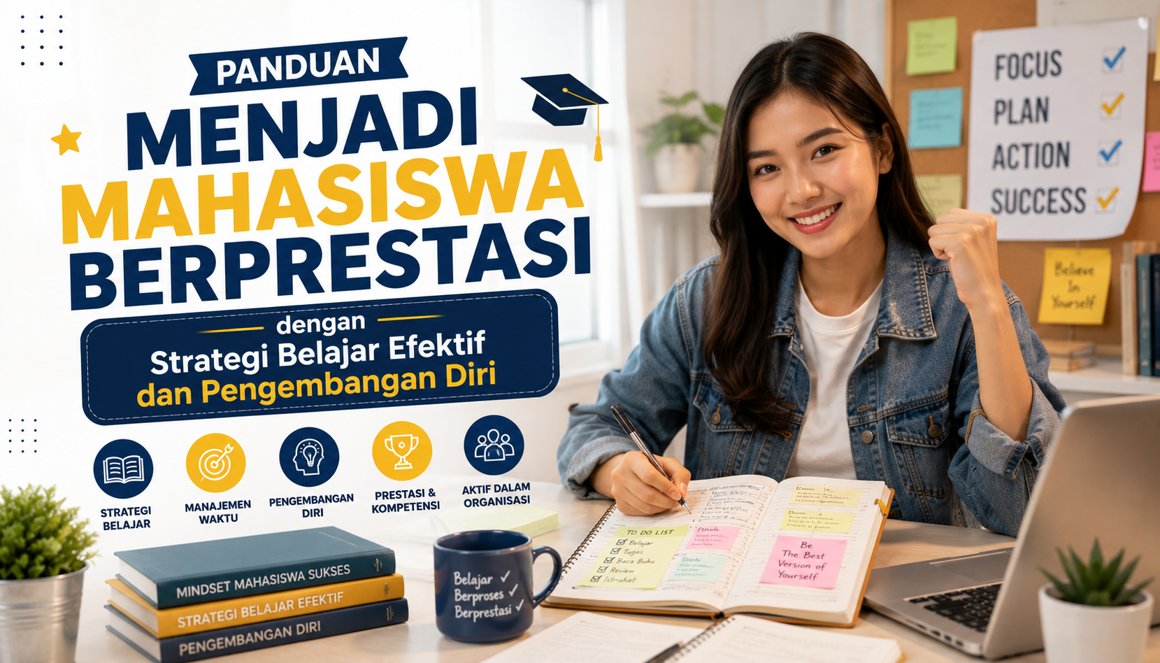 Panduan Menjadi Mahasiswa Berprestasi dengan Strategi Belajar Efektif dan Pengembangan Diri