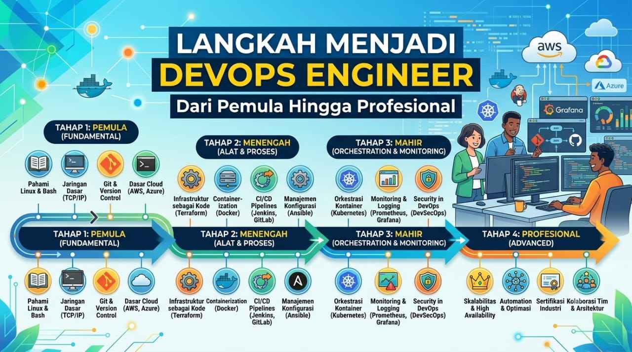 Langkah Menjadi DevOps Engineer dari Pemula hingga Profesional