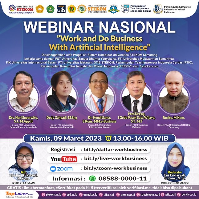 WEBINAR NASIONAL Work and Do Business With Artificial Intelligence
