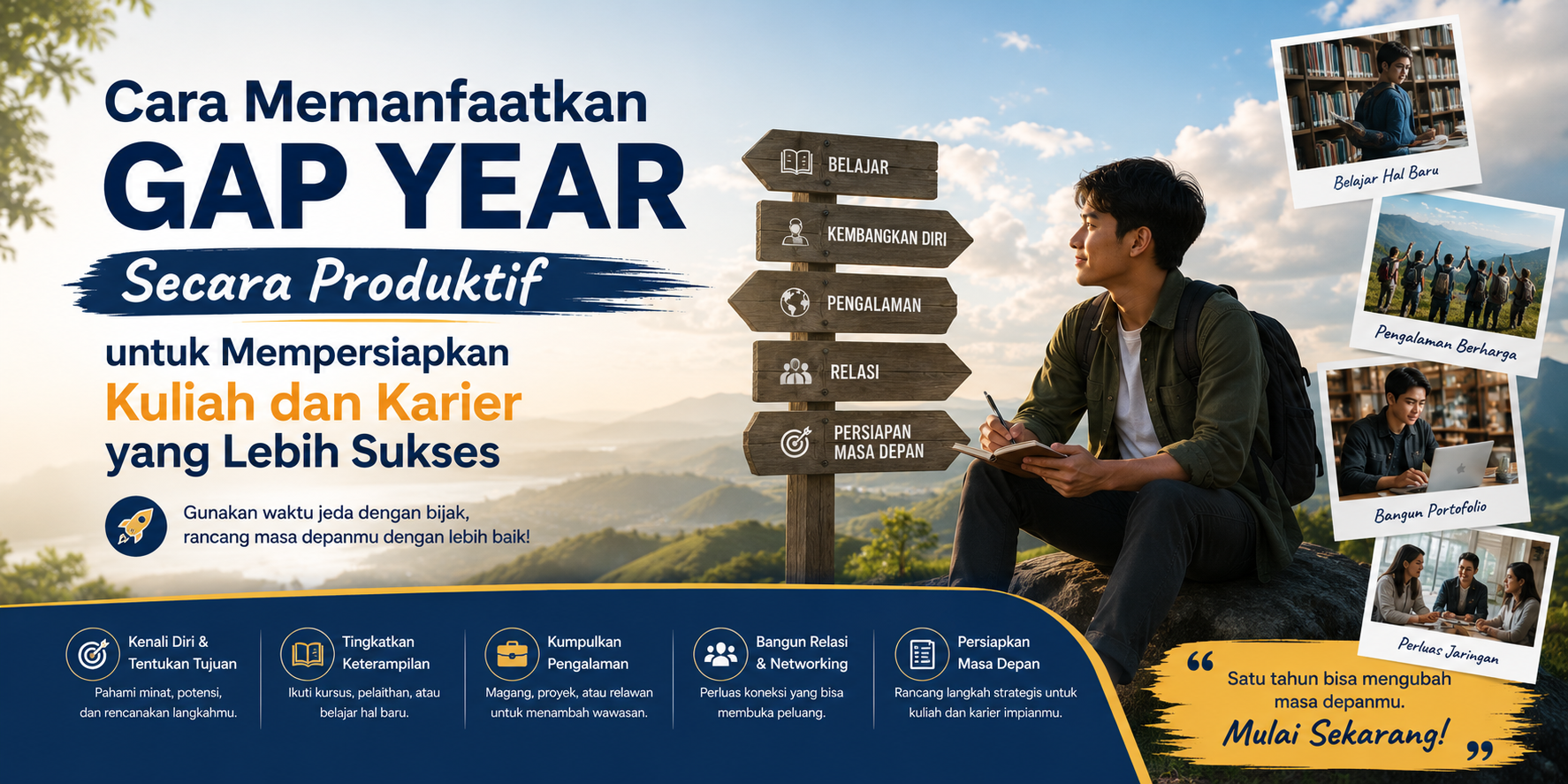 Cara Memanfaatkan Gap Year Secara Produktif untuk Mempersiapkan Kuliah dan Karier yang Lebih Sukses