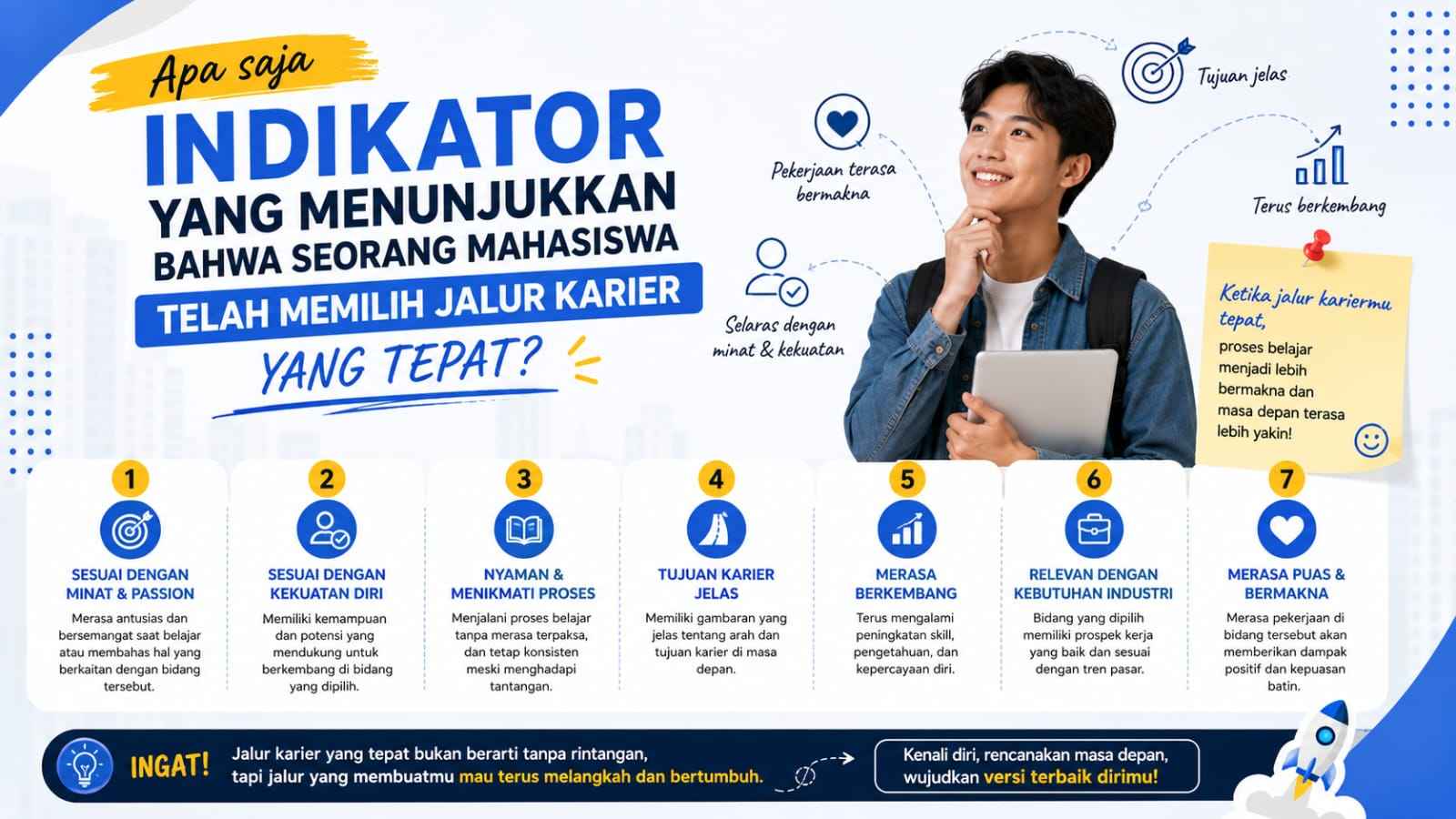 Apa Saja Indikator Yang Menunjukkan Bahwa Seorang Mahasiswa Telah Memilih Jalur Karier Yang Tepat?