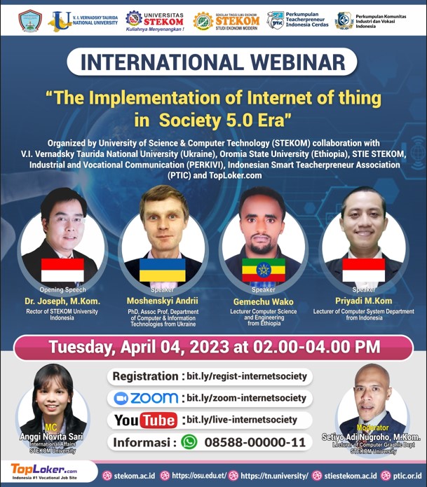 INTERNATIONAL WEBINAR The Implementation of Internet of thing in Society 5.0 Era