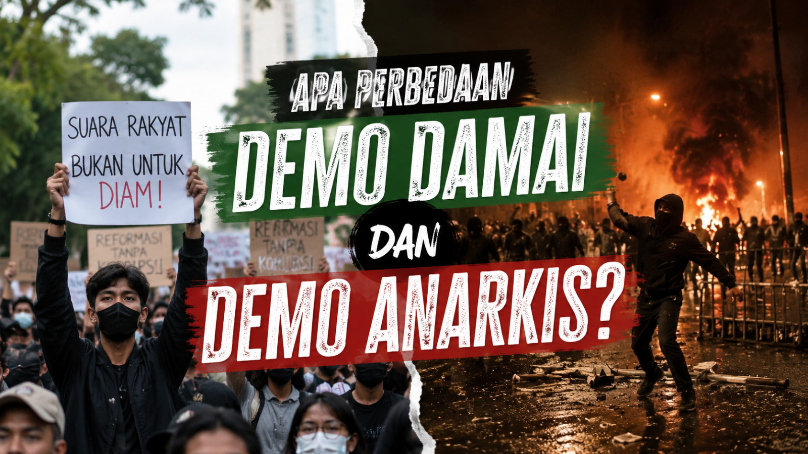 APA PERBEDAAN DEMO DAMAI DAN DEMO ANARKIS?