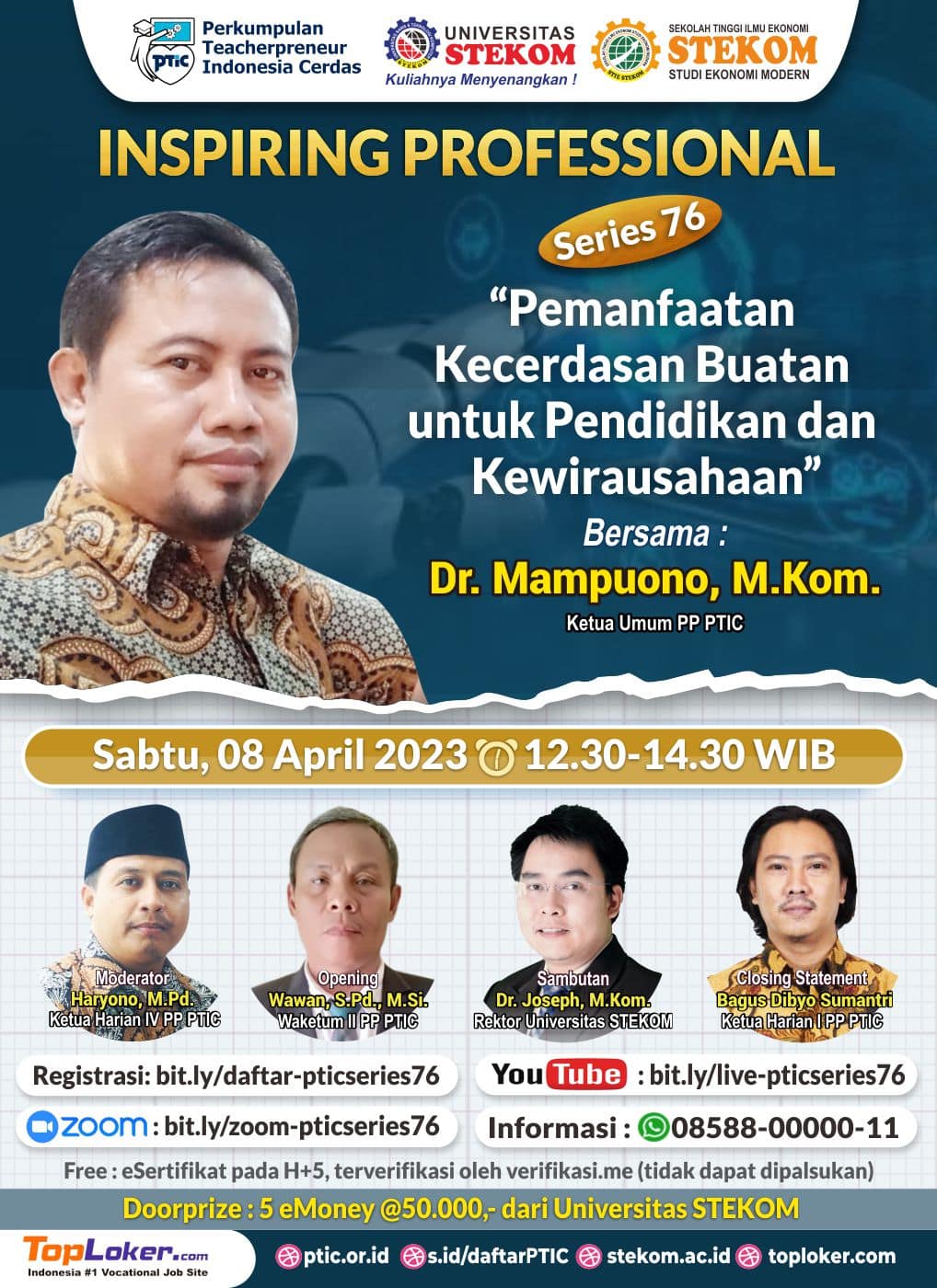 INSPIRING PROFESSIONAL Pemanfaatan Kecerdasan Buatan untuk Pendidikan dan Kewirausahaan