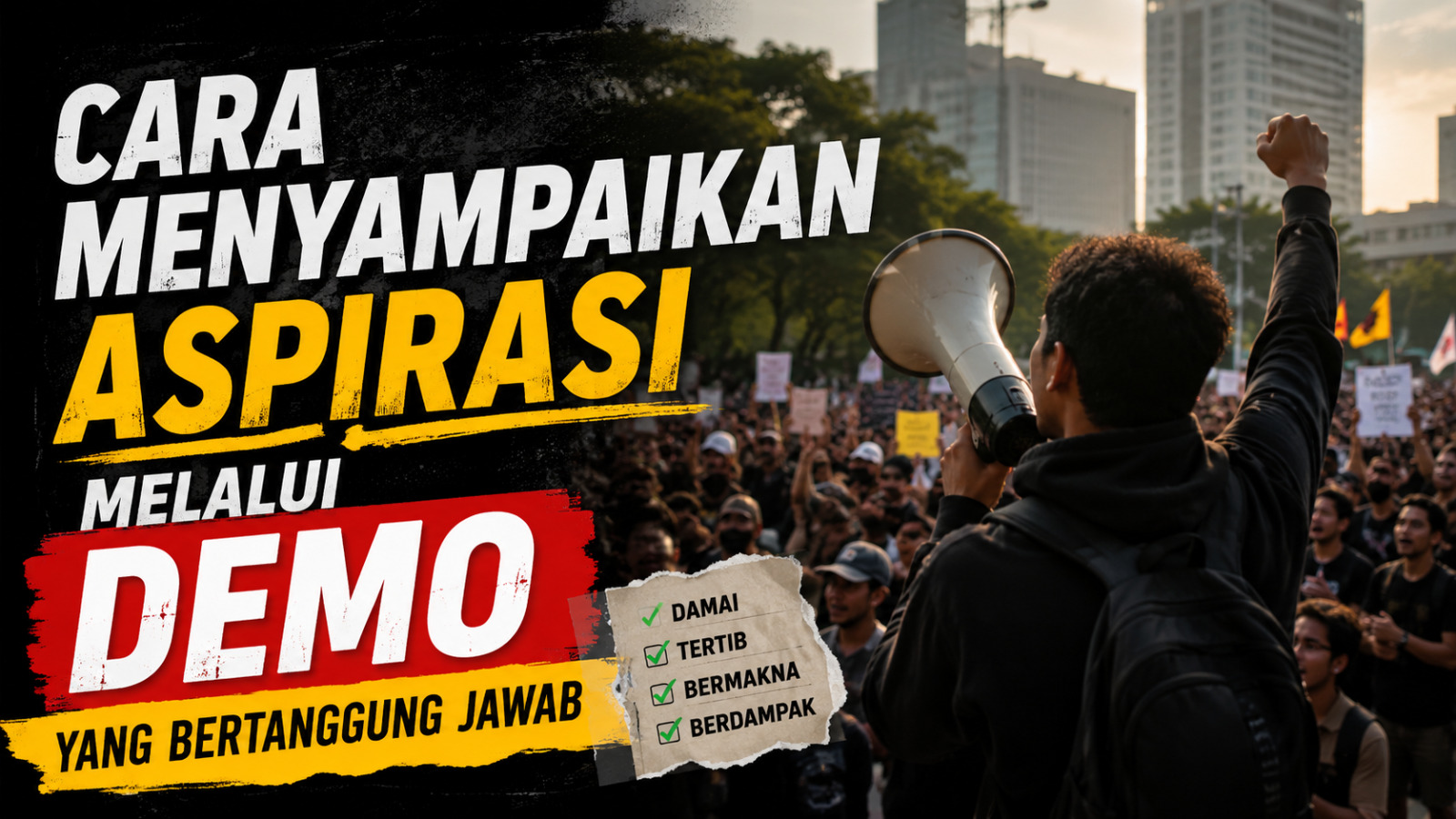 CARA MENYAMPAIKAN ASPIRASI MELALUI DEMO YANG BERTANGGUNG JAWAB