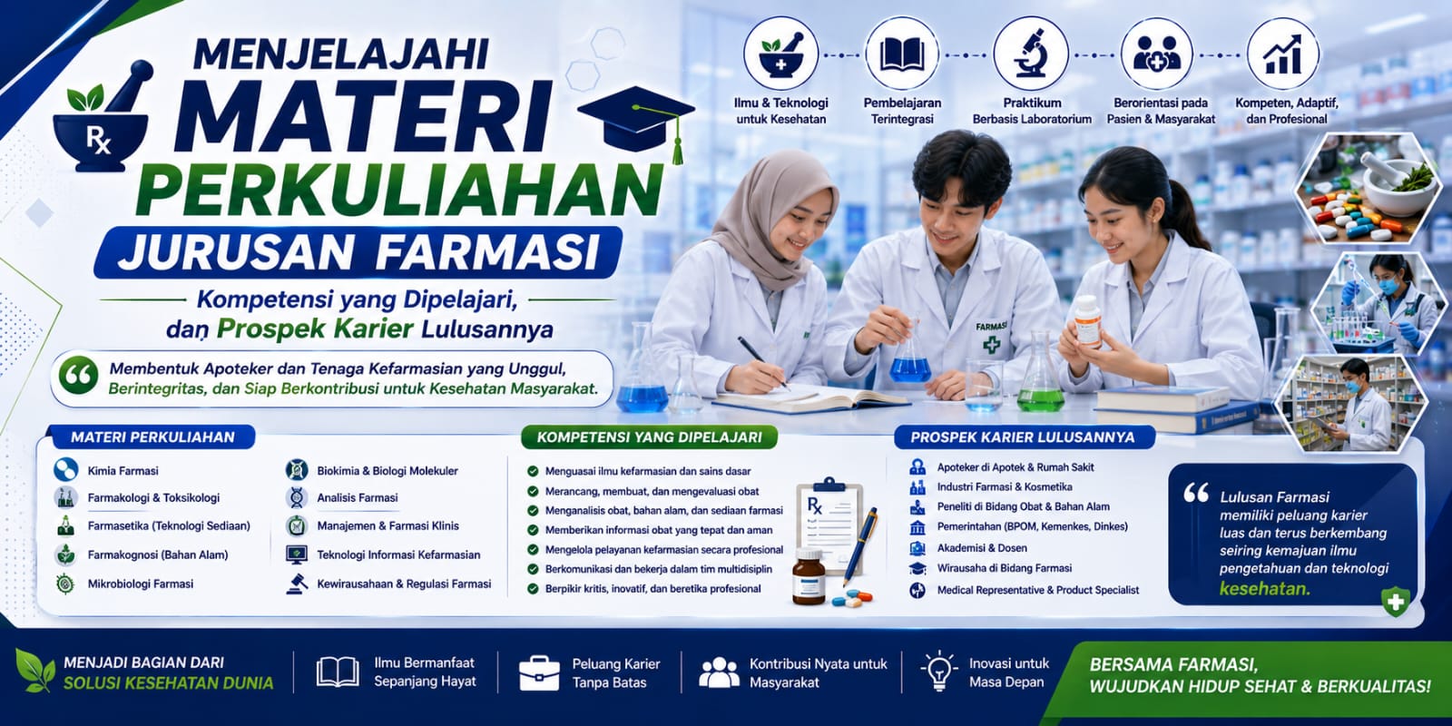 Menjelajahi Materi Perkuliahan Jurusan Farmasi, Kompetensi yang Dipelajari, dan Prospek Karier Lulusannya