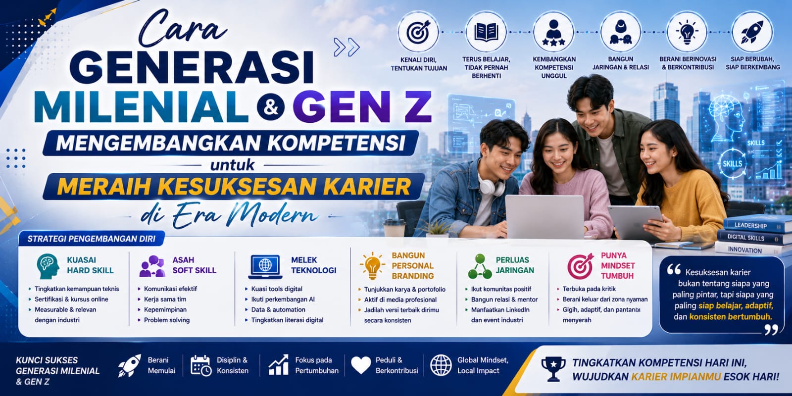 Cara Generasi Milenial dan Gen Z Mengembangkan Kompetensi untuk Meraih Kesuksesan Karier di Era Modern