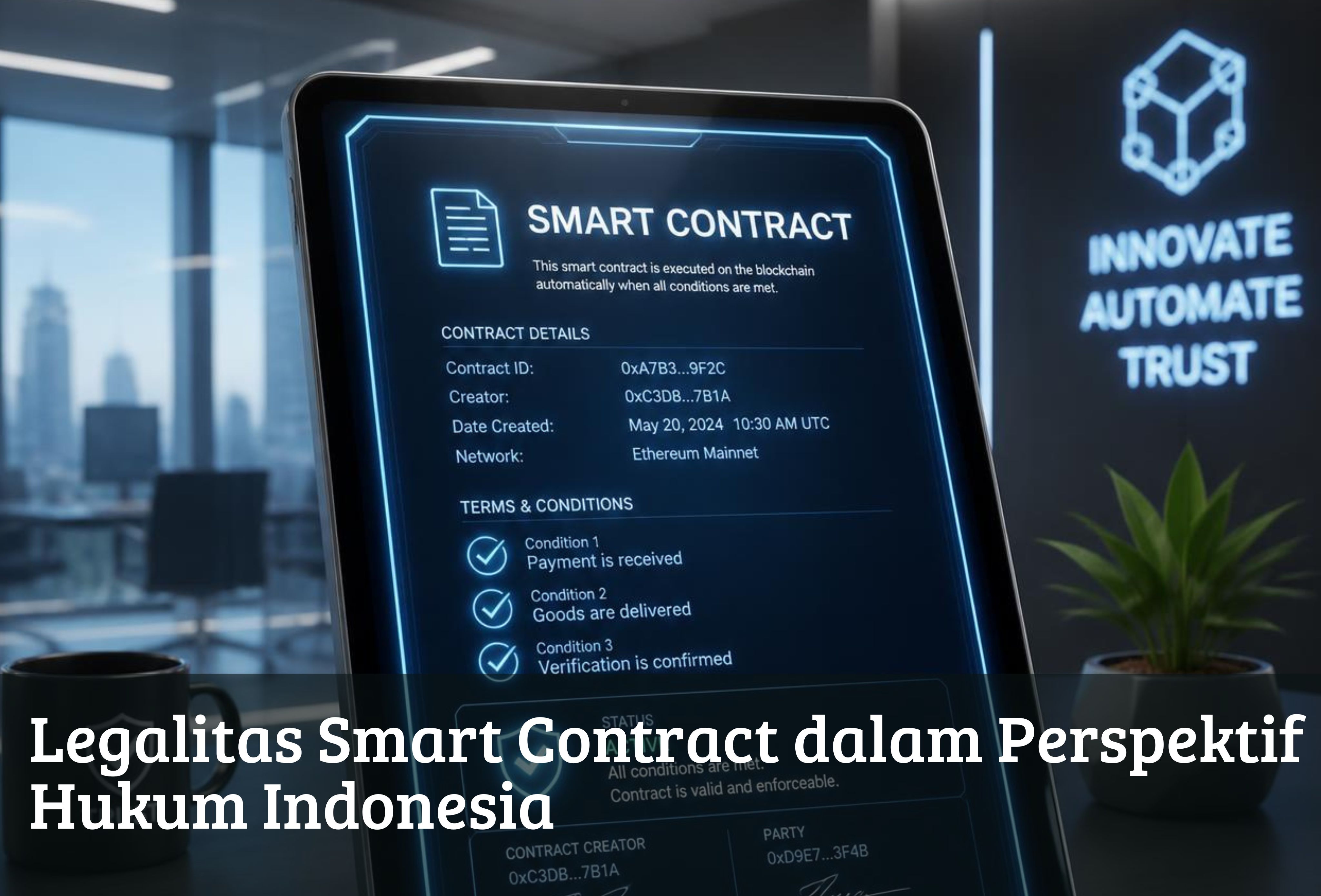 Legalitas Smart Contract dalam Perspektif Hukum Indonesia