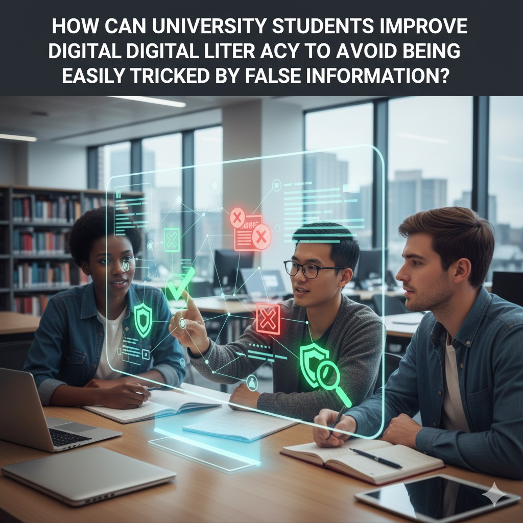 How Can University Students Improve Digital Literacy to Avoid Being Easily Tricked by False Information?
