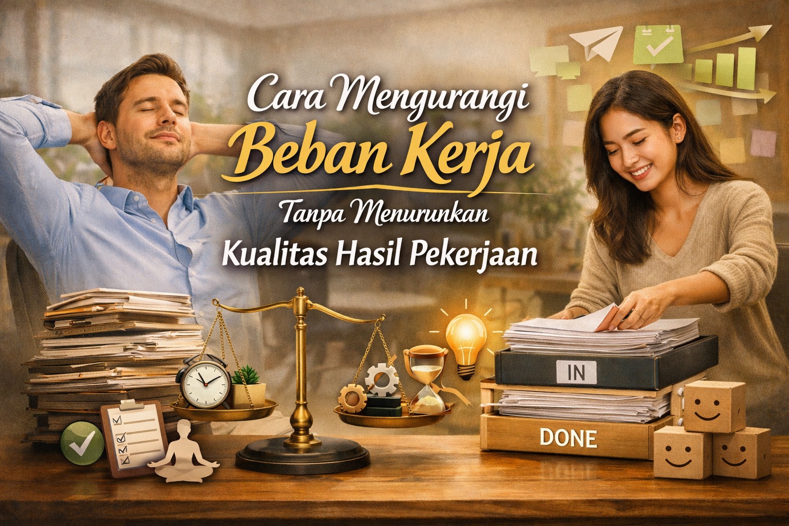 Cara Mengurangi Beban Kerja Tanpa Menurunkan Kualitas Hasil Pekerjaan